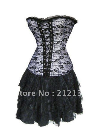 Free Shipping Wholesale Corset Sexy corset Overbust Corset Sexy Busiter Sexy Lingerie S-2XL (W3313-5)