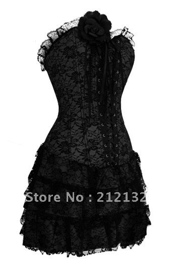 Free Shipping Wholesale Corset Sexy corset Overbust Corset Sexy Busiter Sexy Lingerie S-2XL (W3321-2)