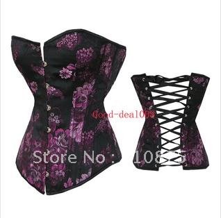 Free shipping +WHOLESALE + FASHION cheap Black jacquard sexy  lingerie,Elegant design  corset lingerie sexy corset S,M,L,XL,XXL