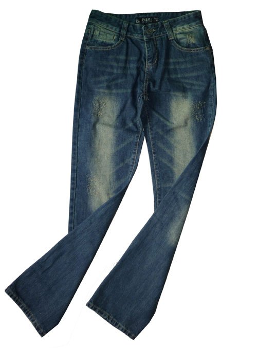 Free Shipping Wholesale High Quality European Distressed Straight Denim Jeans, Long Trousers MOQ: 1pc S/M/L AD9307LK