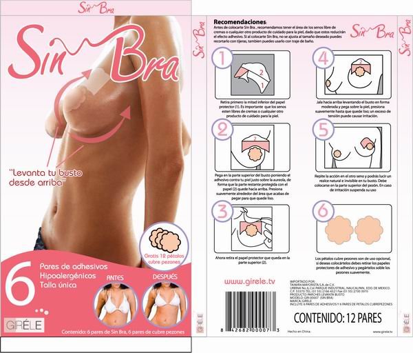 Free Shipping Wholesale Instant Breast Lift Bra Tape New Cleavage Shaper/Bring It Up/Lifts Bra/Sin Bra 120pairs(one pack=6pairs)