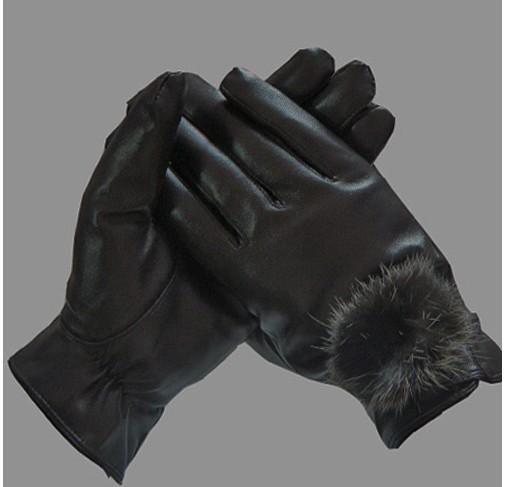 Free shipping /wholesale/Ladies leather gloves/fashion gloves / leather gloves color for(black,coffee,purple)