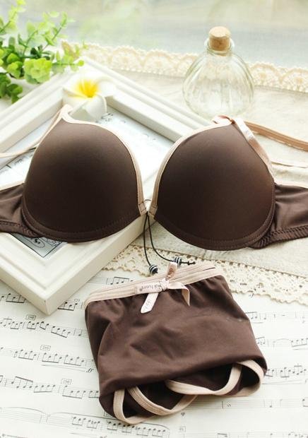 Free shipping - Wholesale - Ladies Super Hot lovely Sexy Coffee color Bra set Ladies' bra lingerie briefs #259