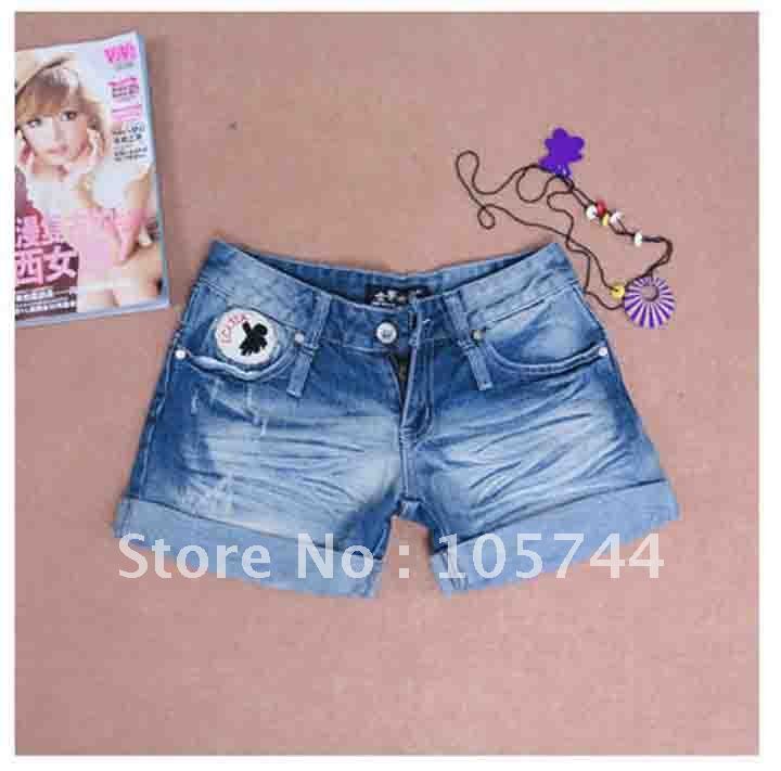 Free shipping wholesale new arrive ladies' designer denim short jeans fashion jeans,3size:S,M,L 1 pcs/lot denim shorts BBF8853