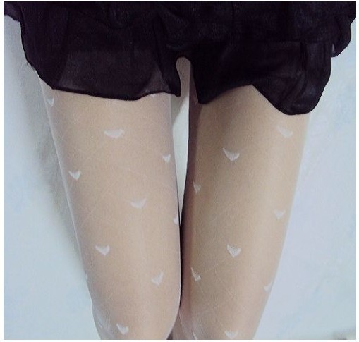 Free Shipping Wholesale On Sale New Arrival Sexy White Heart Stockings Sexy Pantyhose Sexy Tights MS0038