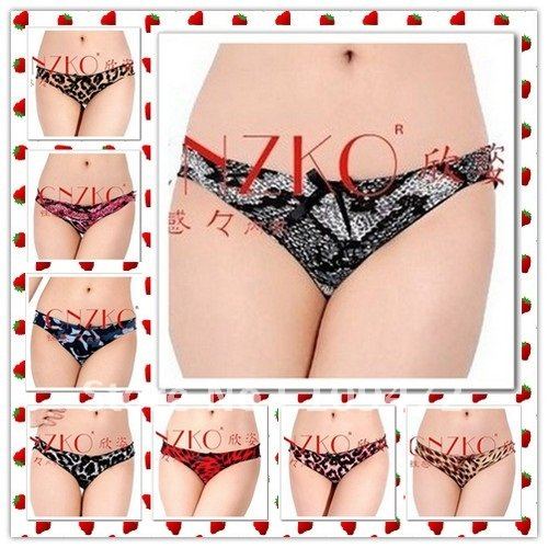 Free Shipping wholesale Panties Ladies Underwear Briefs Stockings Snake Leopard Camouflage Vintage Fashion Sexy Xmas 10pcs/lot