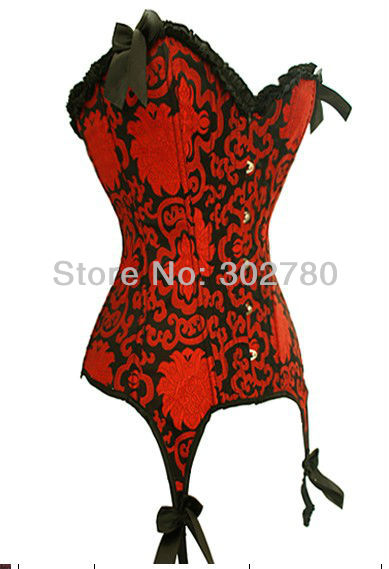 Free shipping!! Wholesale red+black/purple+black Sexy corset corselet Classical corset Fashion costume size S-2XL C2006