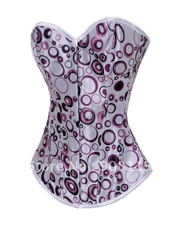 Free shipping!!  wholesale retail,Purple Circle Printed Corset