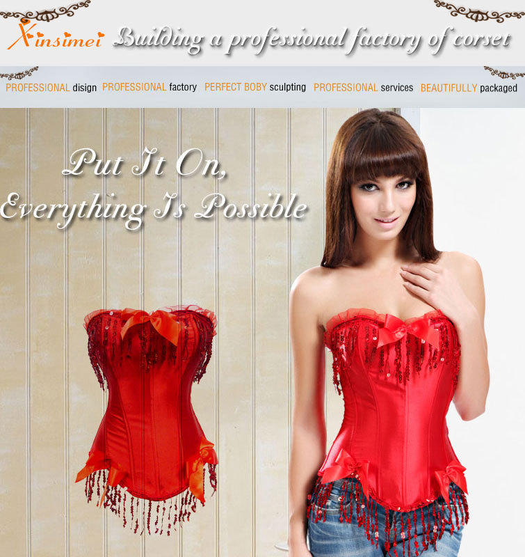 Free Shipping Wholesale Retail Sexy Red Sequin Lingerie For Women