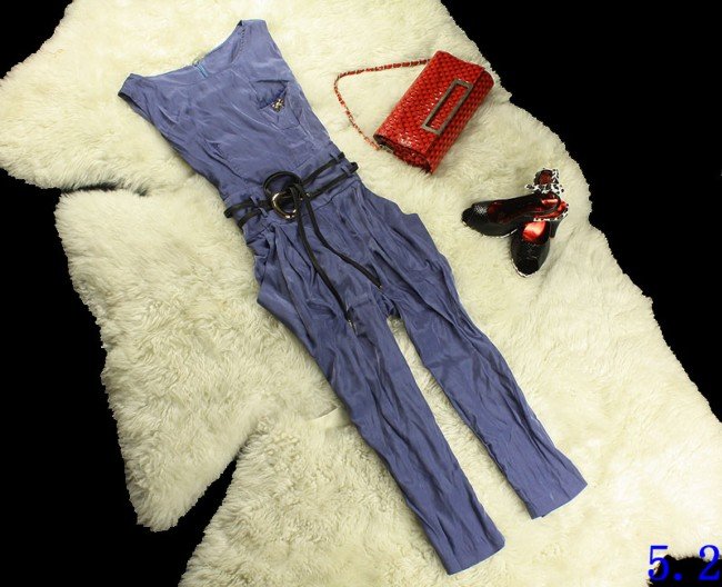 Free shipping wholesale retail top quality hotsale spring summer women  fashion rompers with PU leather belt