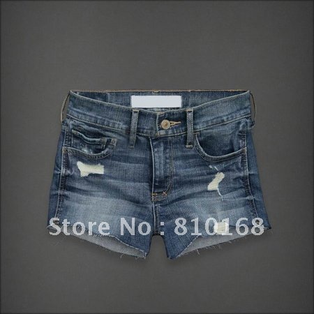 Free Shipping Wholesale/Retail Vintage Distressed Revers Denim Short Jeans, women short pants