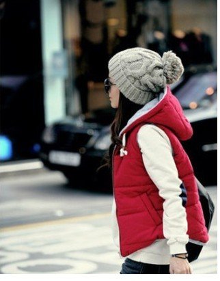 Free Shipping Wholesale&Retail,Winter women's vest, Hooded vest, ladies' waistcoat down vest with hats , gilet for winter coat