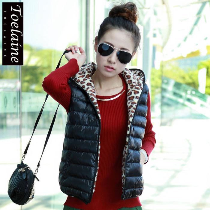 [Free Shipping] Wholesale&Retail, winter women's vest, Hooded vest, Women waistcoat, Cotton-padded vest black/yellow/beige/red