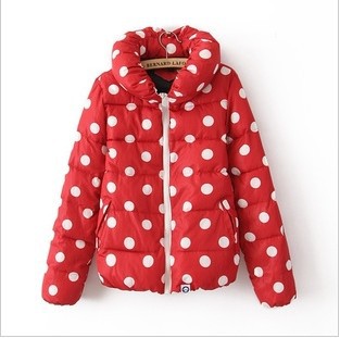 Free shipping wholesale sales - new winter - Polka Dot Bubble collar short paragraph padded jacket 108-5