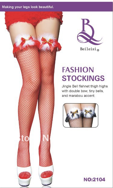 Free shipping, Wholesale Sexy christmas red long lady stocking, 6 pieces/lot 2021