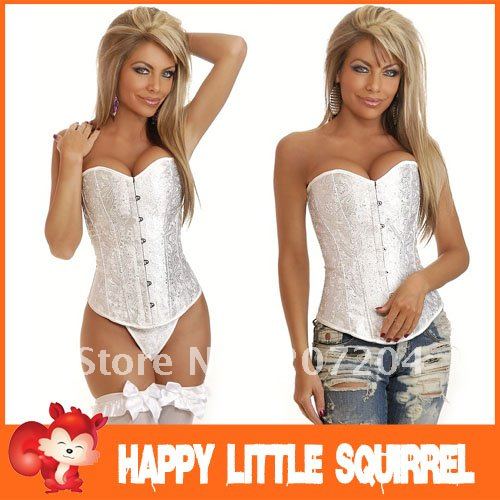 Free shipping Wholesale Sexy women lingeries Overbust burlesque costume Corsets S-XL IF1038308 push up