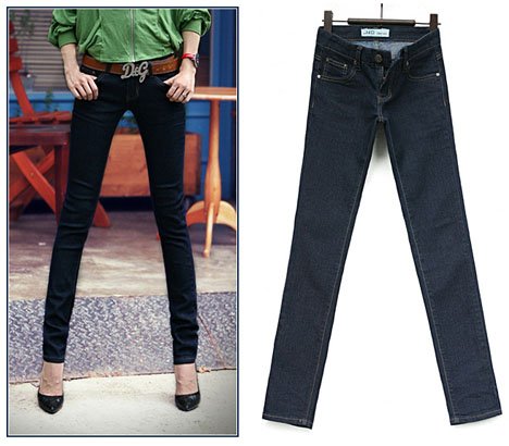 Free Shipping Wholesale Super Deal!  women skinny jeans pants, fashion pencil trousers, boots pants AD9160LK