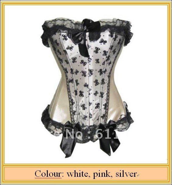 Free shipping!! Wholesale white Sexy corset corselet gilet fashion lady Sexy lace bustier