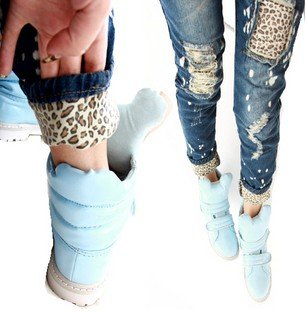 Free Shipping Wholesale Women Leopard denim pants fashion Skinny Jeans Jeggings Lady Casual Pencil Trousers