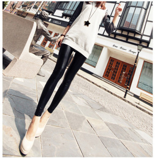 free shipping wholesale12pcs/lot Vivi magazine the trend of fashion popular leather ankle length legging fashion leggings