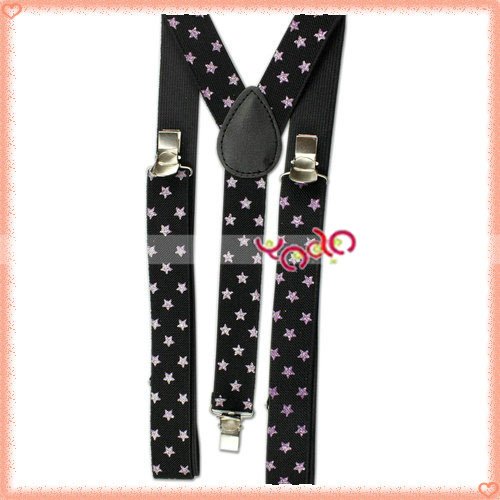 Free Shipping,Wholesales 30pcs/lot,Fashion belt/ Star Clip On Braces/ Elastic Y-back Suspenders/Adjustable Braces - F00289