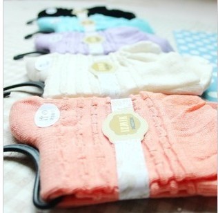 Free Shipping Wholesales Korea Cute Lace Stripe Cotton Ladies Socks FC12253