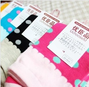 Free Shipping Wholesales Korean Cute Candy Color Cotton Socks  FC12147