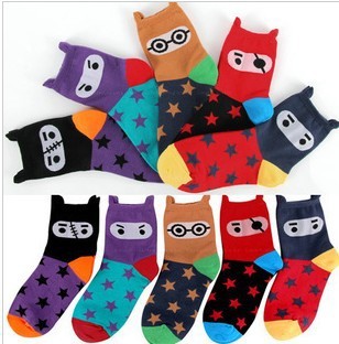 Free Shipping Wholesales New Arrival Korea Cute Creative Pirate Pentagram Cotton Ladies Socks  FC12218