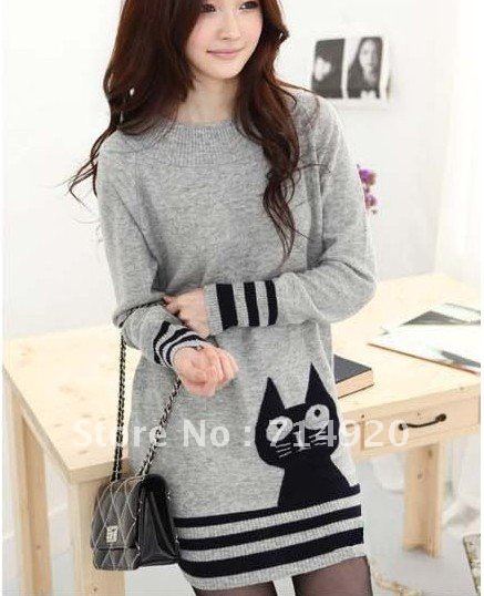 Free shipping wholsale New fashion Long Sleeve Bottoming Shirt woman's Knitted sweater  6185