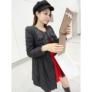 Free shipping winter cotton-padded jacket elegant ruffle hem cotton-padded jacket wadded jacket