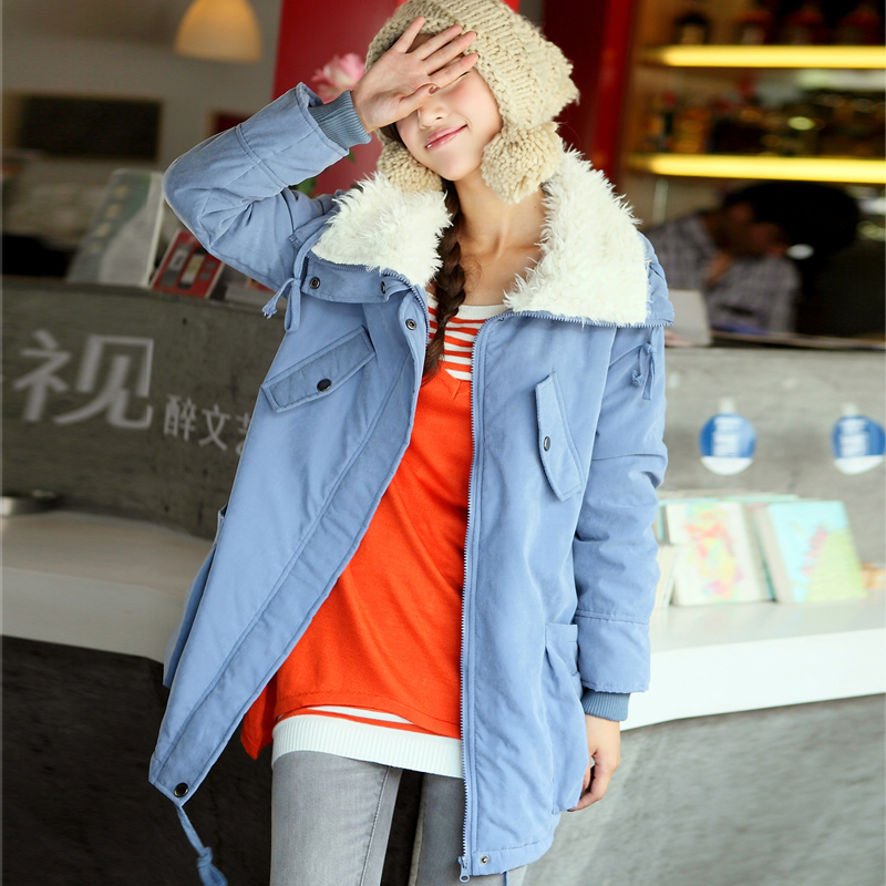 Free Shipping Winter Fashion Turn-down Collar Outerwear Slim outerwear Female Trench