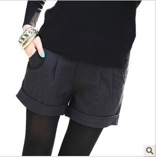 Free shipping Winter maternity clothing woolen shorts maternity pants maternity woolen shorts boot cut jeans