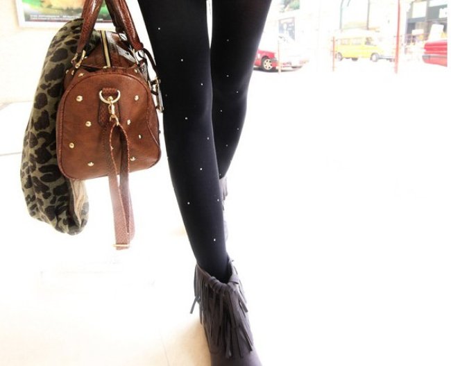 Free shipping winter warm 80D diamond tidal section velvet tights