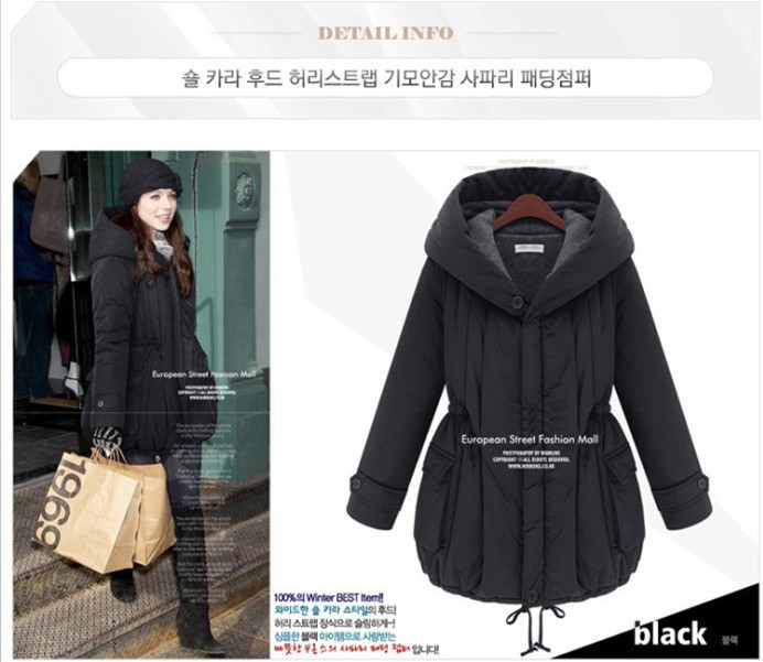 free shipping winter women's medium-long female wadded thickening thermal cotton-padded jacket