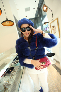 Free shipping with EMS Big sphere 2012 fox fur outerwear white fox fur outerwear