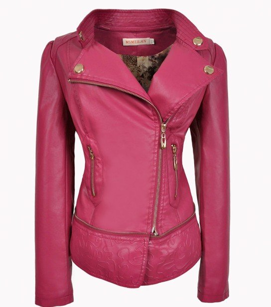 free shipping. woman PU leather jacket,high quality, 194 size :M --XXXL