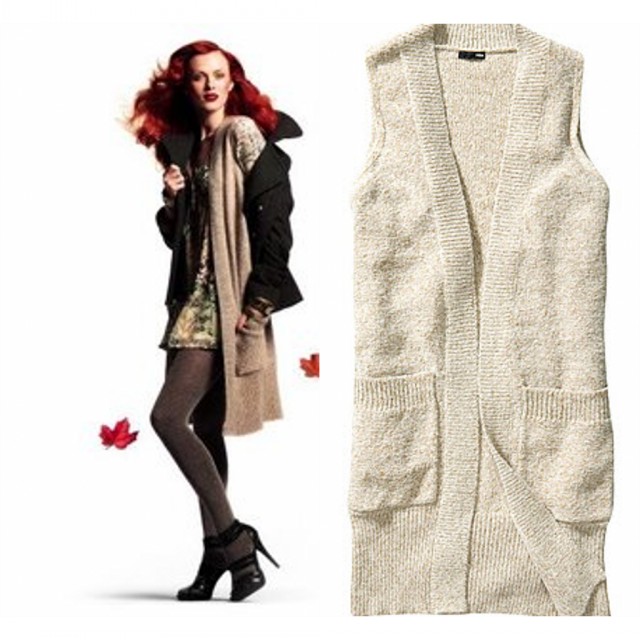 Free shipping! Women cardigan vest hm fashion medium-long bling sleeveless sweater elegant