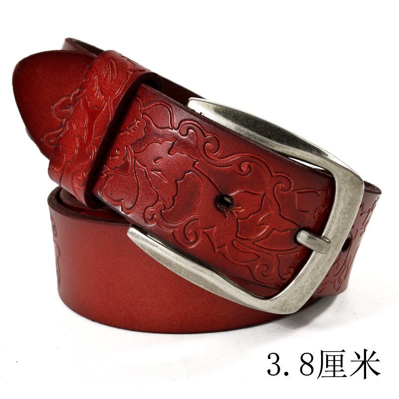 free shipping women cow leather belt for jeans trousers,lady genuine leather belt for Christams