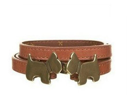 Free shipping women fashion leather waist kiss Scotland puppy belts