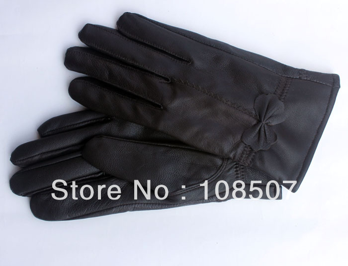 free shipping women fashion really genuine sheep leather warm winter gloves 5pairs/lot