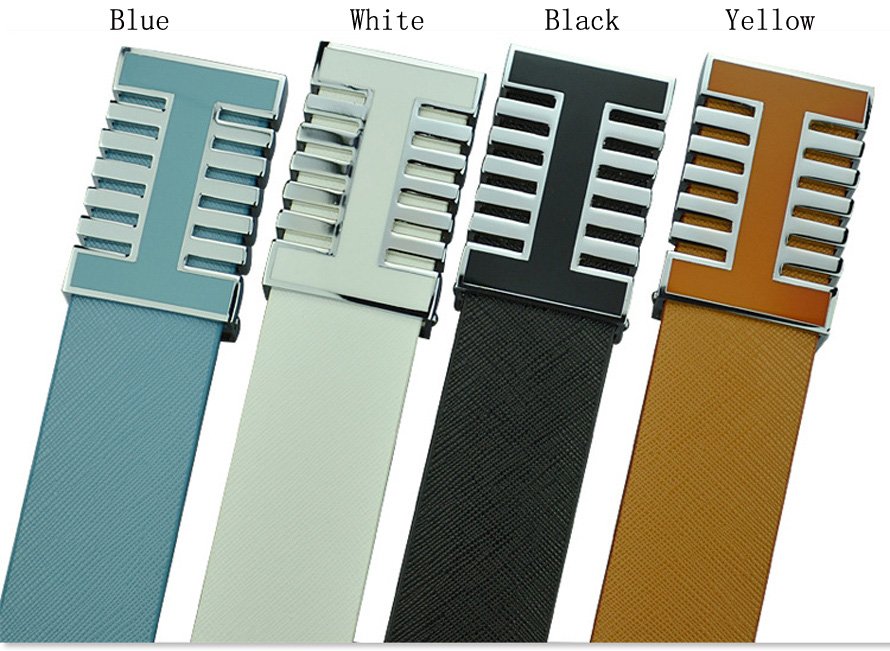 Free shipping women genuine leather belt  in black ,white, blue,yellow , new style fashion belt  high quality