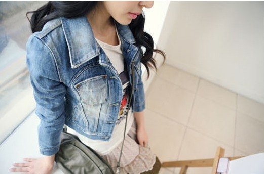 Free Shipping women' jean jacket women's fashio coat dinim outwear SIZE-S/M/L