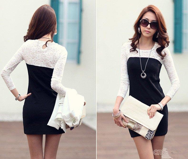 Free shipping women ladies sexy cotton lace dress,lace new design tops for women Dress New style Sexy Club Dress