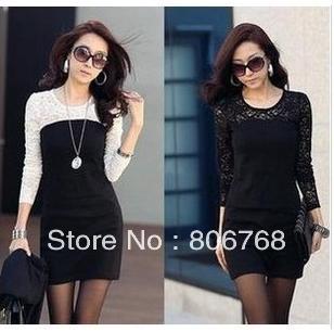 free shipping women ladies sexy cotton lace dress maxi casual dress