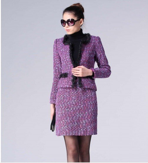 Free shipping, women newest winter skirts suits, lady noble suit&skirt per set, S M L