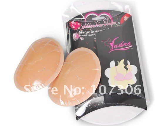 Free shipping women nipple Silicone invisible free bra,Size A,B,C,D round design