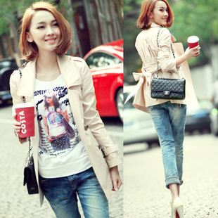 Free Shipping Women's 2013 trench short trench autumn  Outerwear