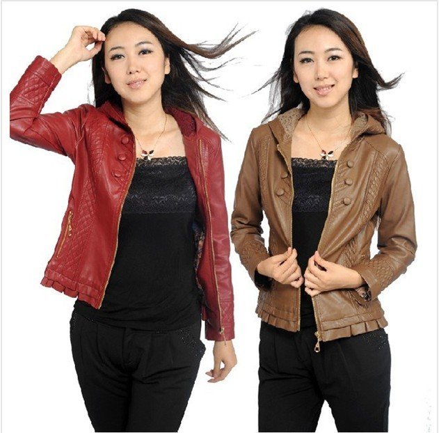 Free shipping ! Women's brand New fashion Thin waist sheepskin genuine leather plus size leather Coat Jacket / L-5XL