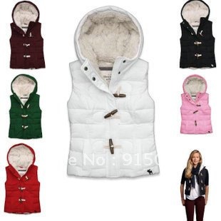 Free Shipping Women's Down Vest,Parkas Down Waistcoat Winter Sleeveless Hoodies Jackets Coats sherpa down vest