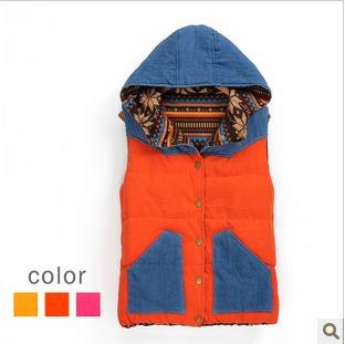 Free shipping women's fashion Two sides wear  warm hooded hairy Vest